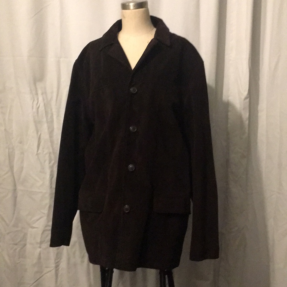 Brown suede leather jacket